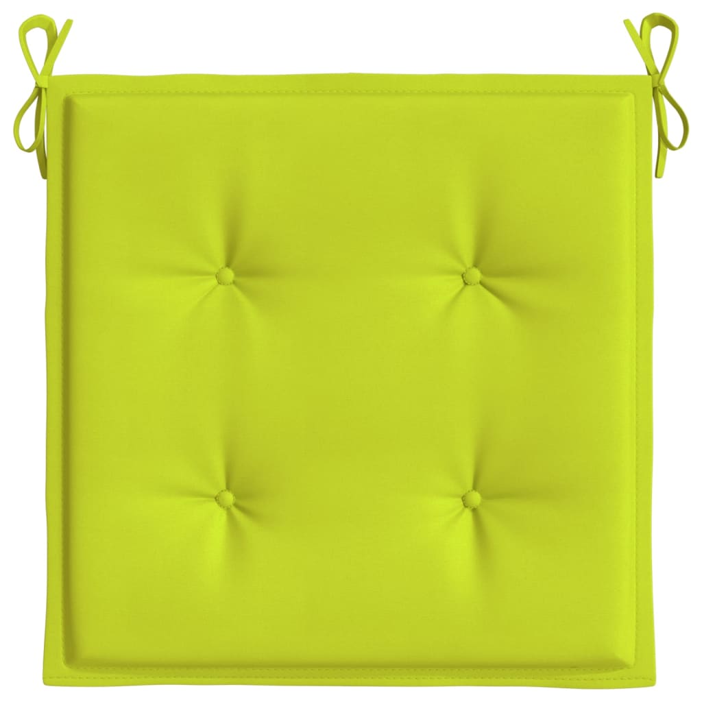 vidaXL Cojines de silla de jardín 2 uds tela Oxford verde 50x50x3 cm