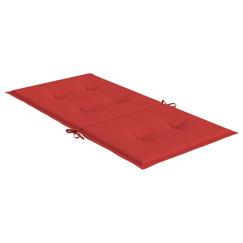 vidaXL Cojín silla jardín respaldo bajo 6 uds tela Oxford rojo