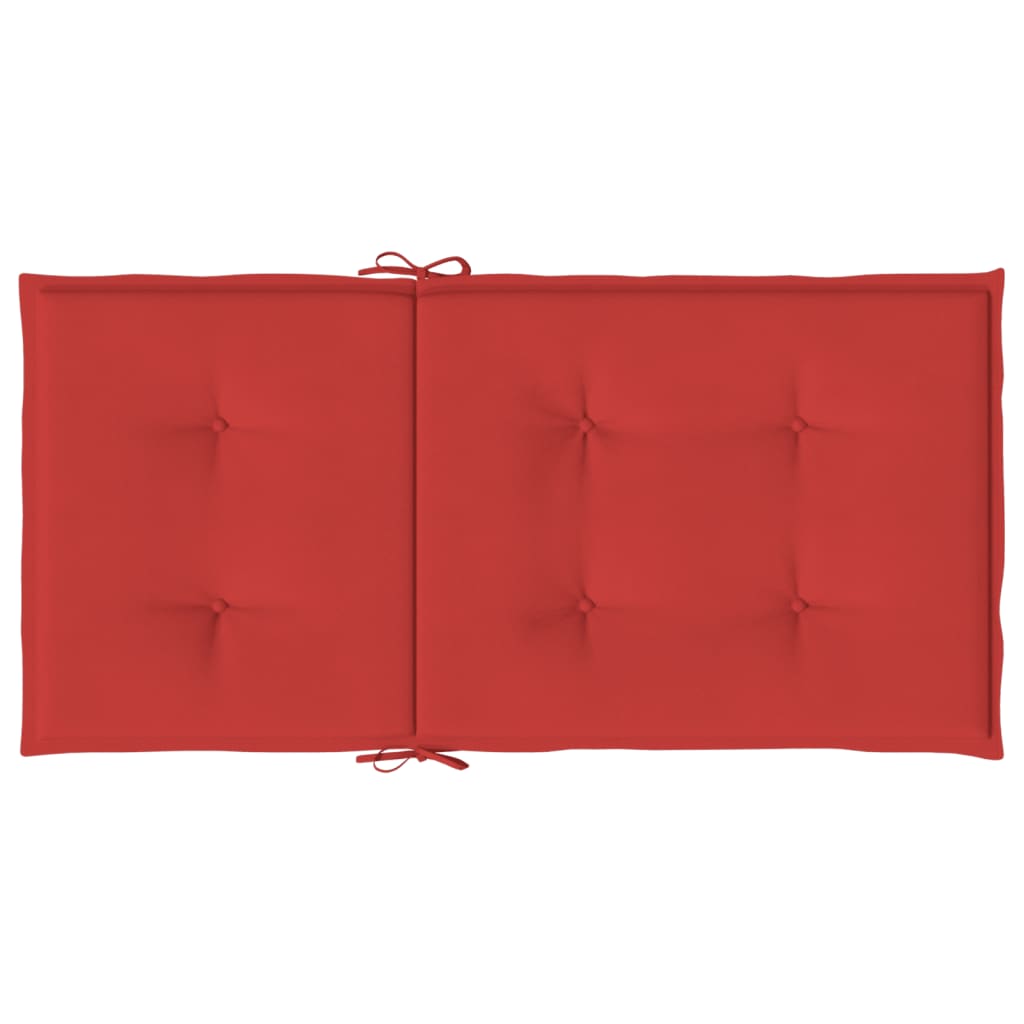 vidaXL Cojín silla jardín respaldo bajo 6 uds tela Oxford rojo