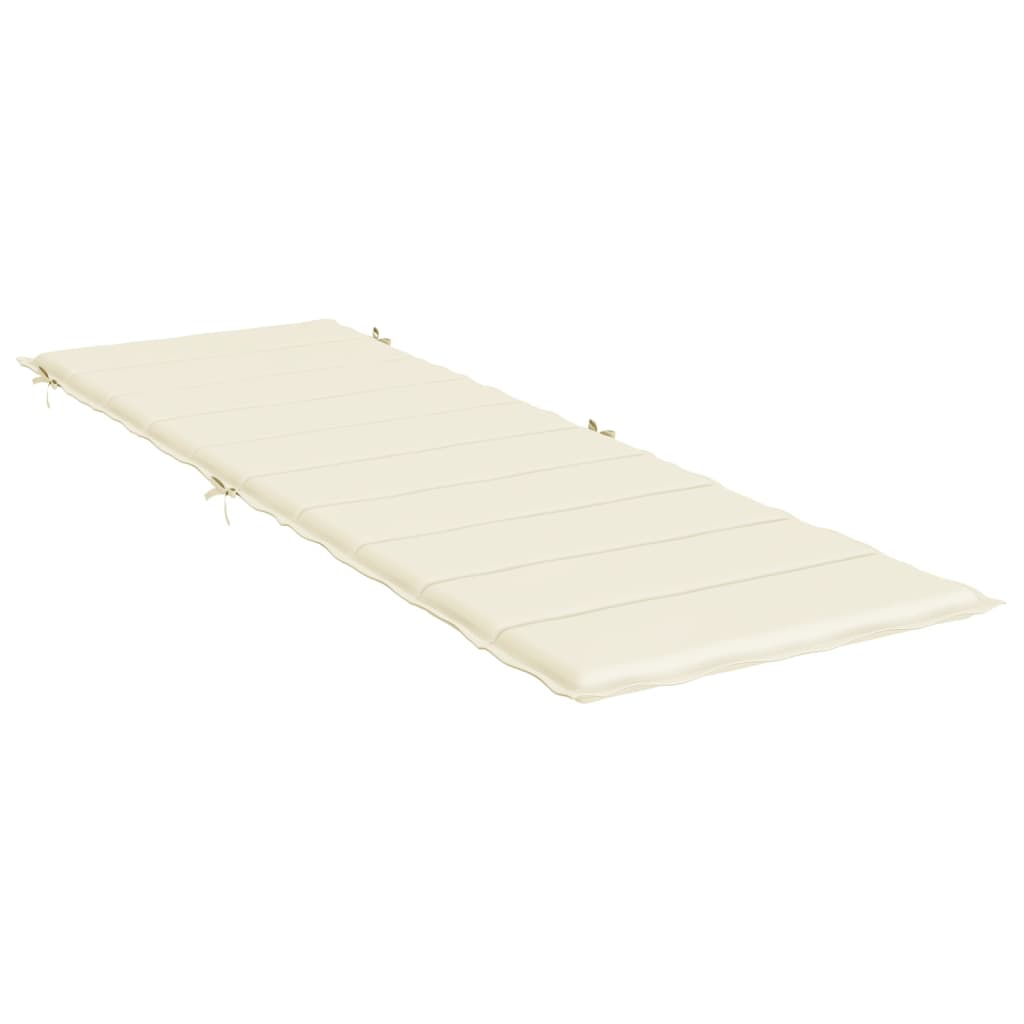 vidaXL Cojín de tumbona de tela Oxford crema 186x58x3 cm