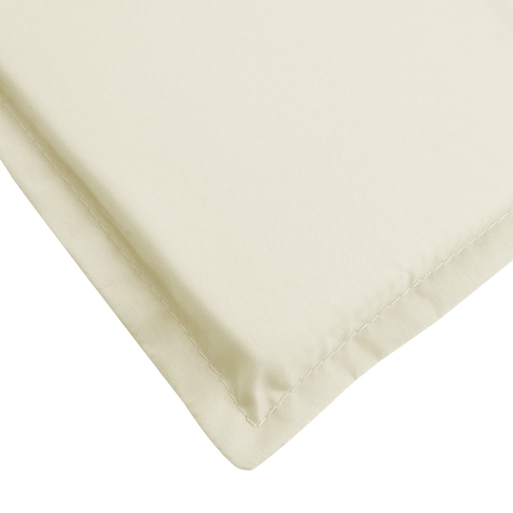 vidaXL Cojín de tumbona de tela Oxford crema 186x58x3 cm