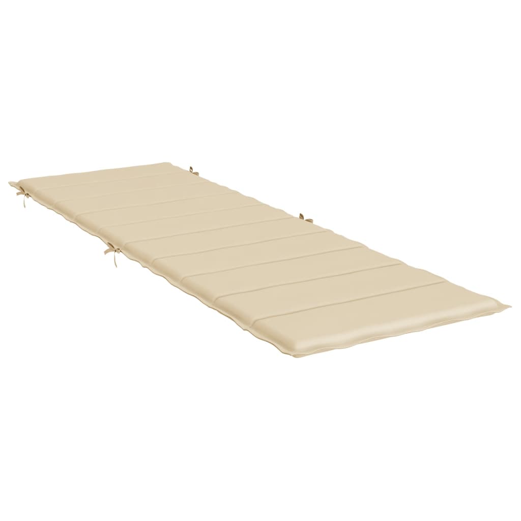 vidaXL Cojín de tumbona de tela Oxford beige 186x58x3 cm