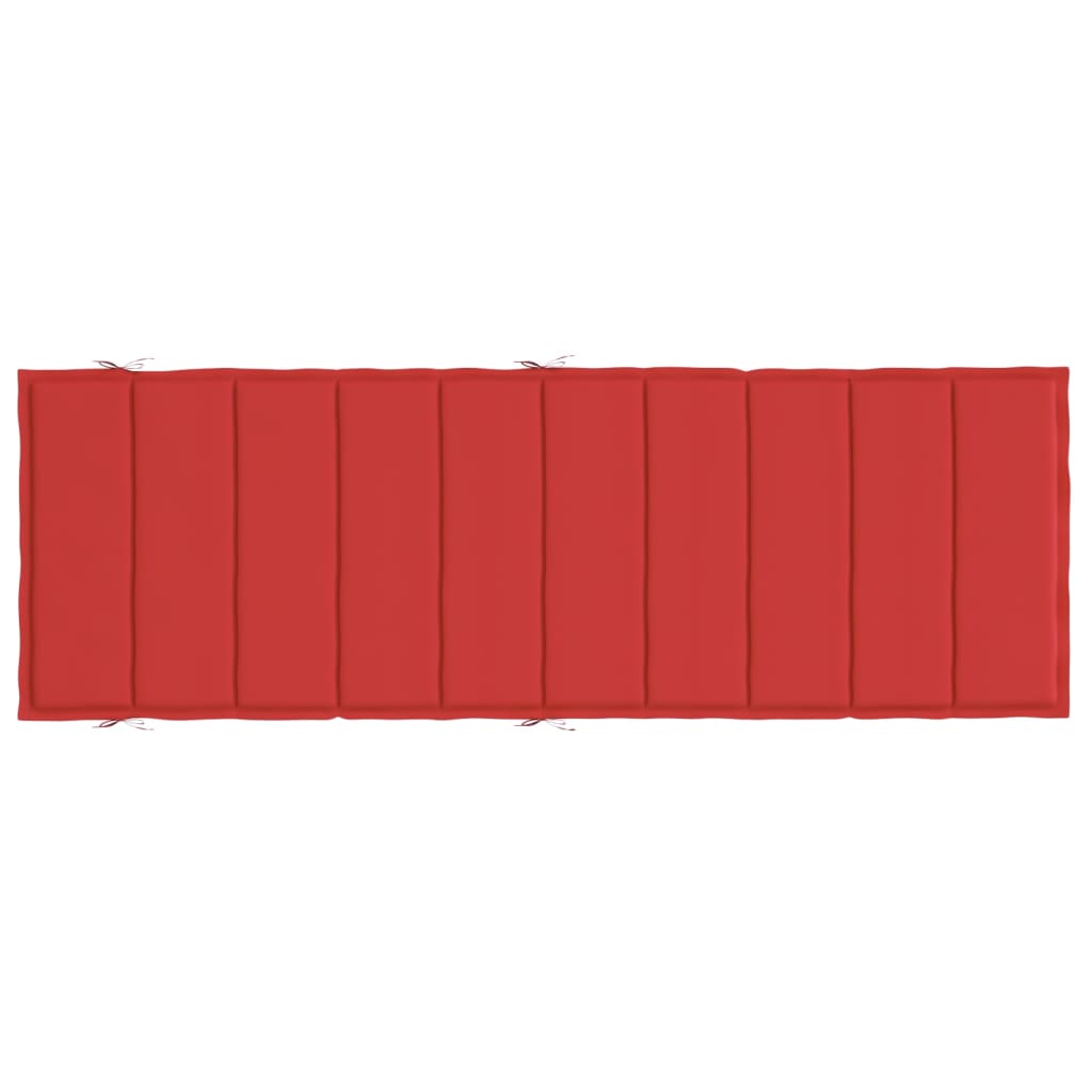 vidaXL Cojín de tumbona de tela Oxford rojo 186x58x3 cm