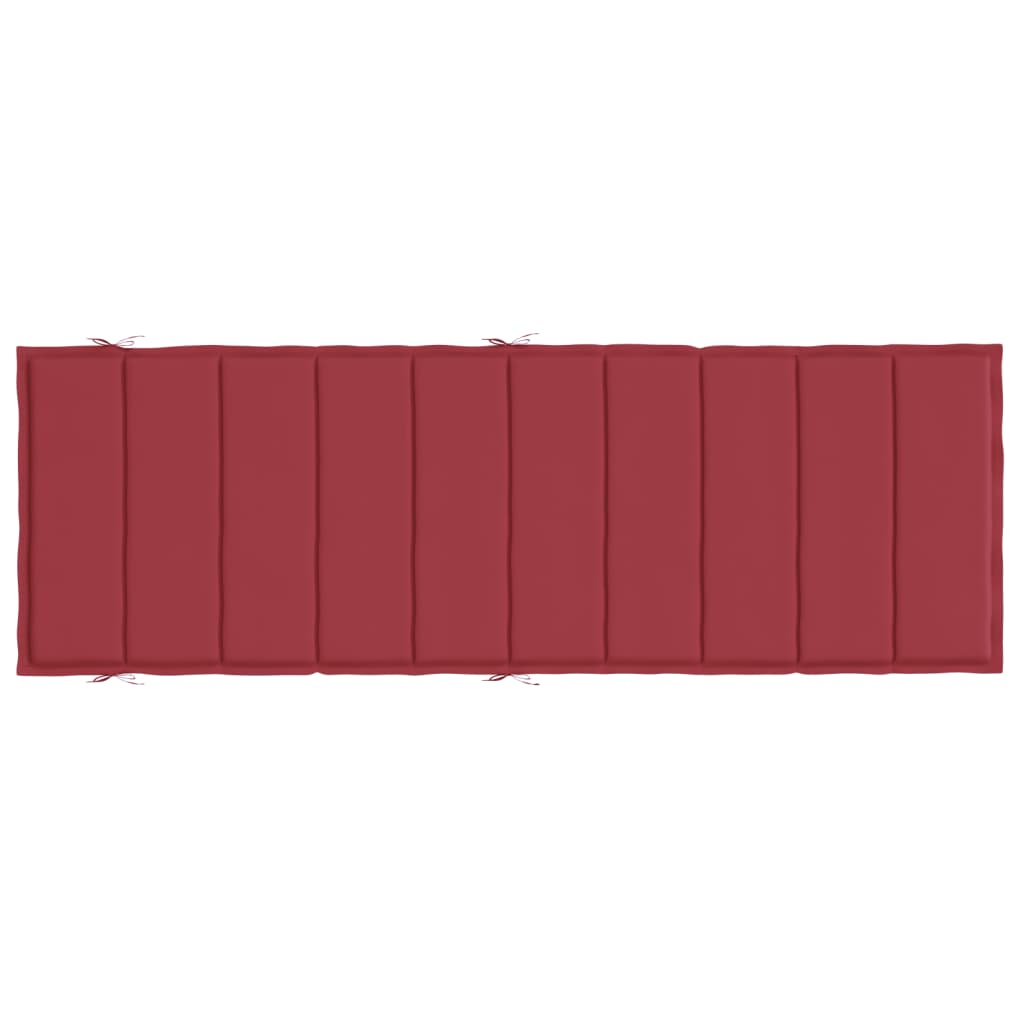 vidaXL Cojín de tumbona de tela Oxford rojo tinto 186x58x3 cm