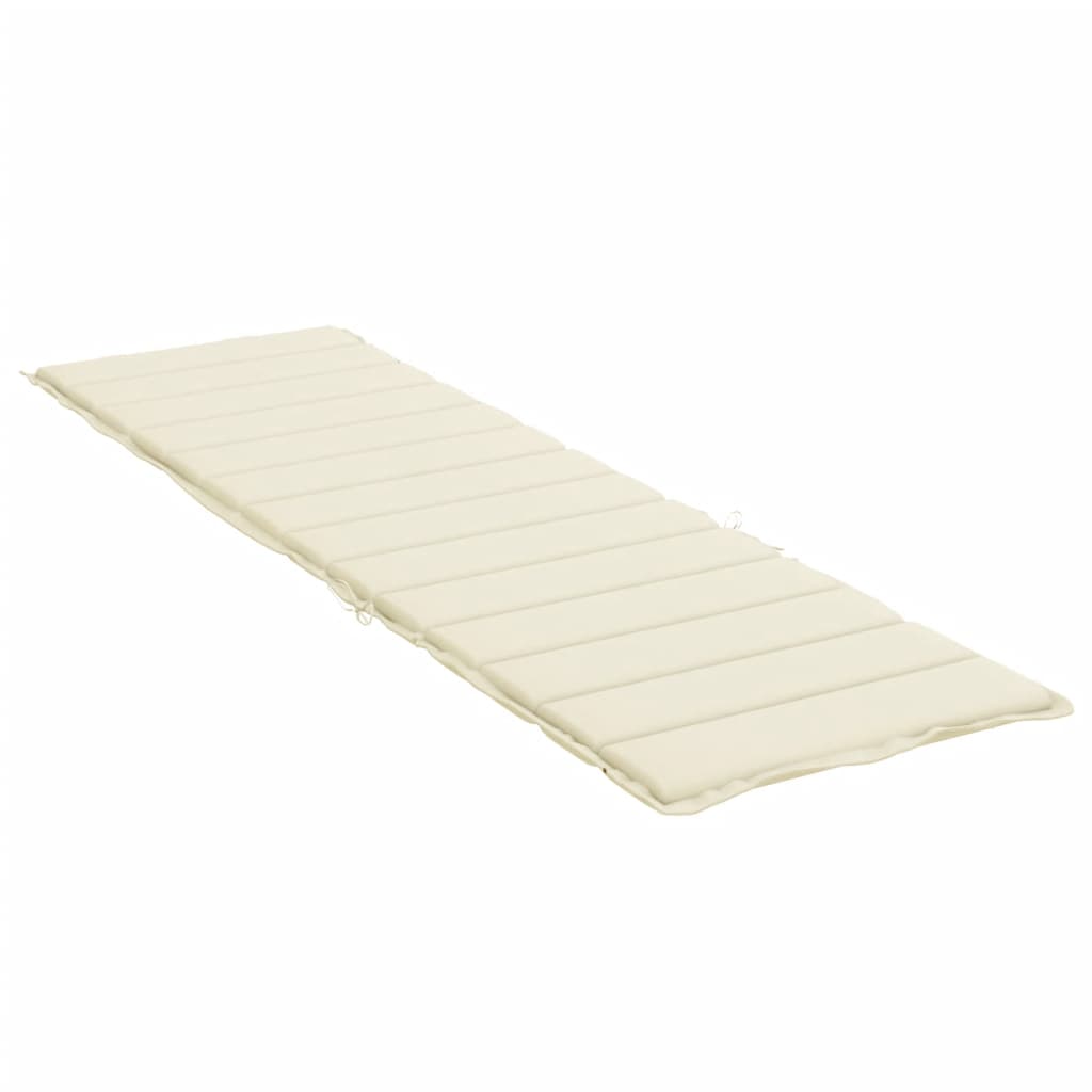 vidaXL Cojín de tumbona de tela Oxford crema 200x50x3 cm