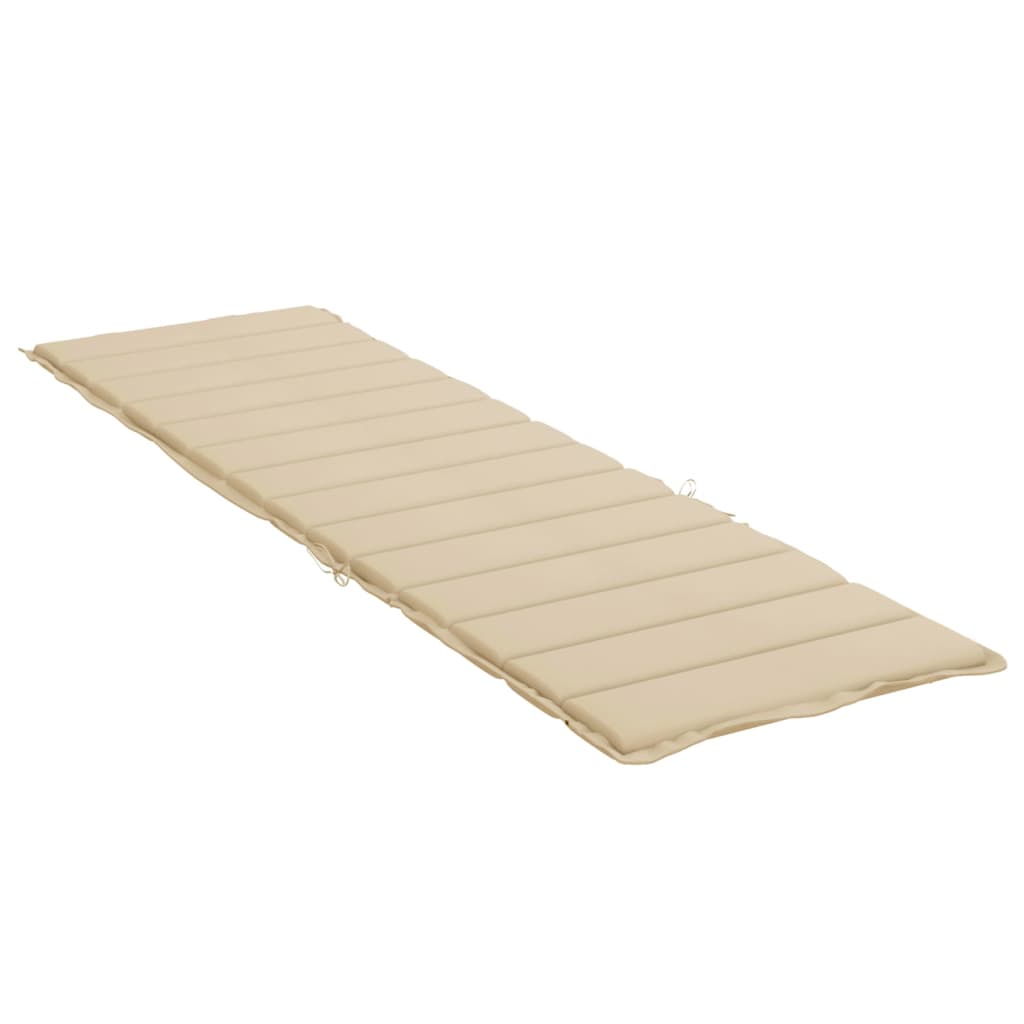 vidaXL Cojín de tumbona de tela Oxford beige 200x50x3 cm