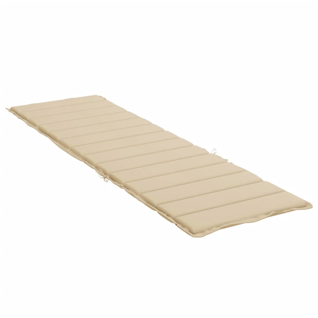 vidaXL Cojín de tumbona de tela Oxford beige 200x60x3 cm