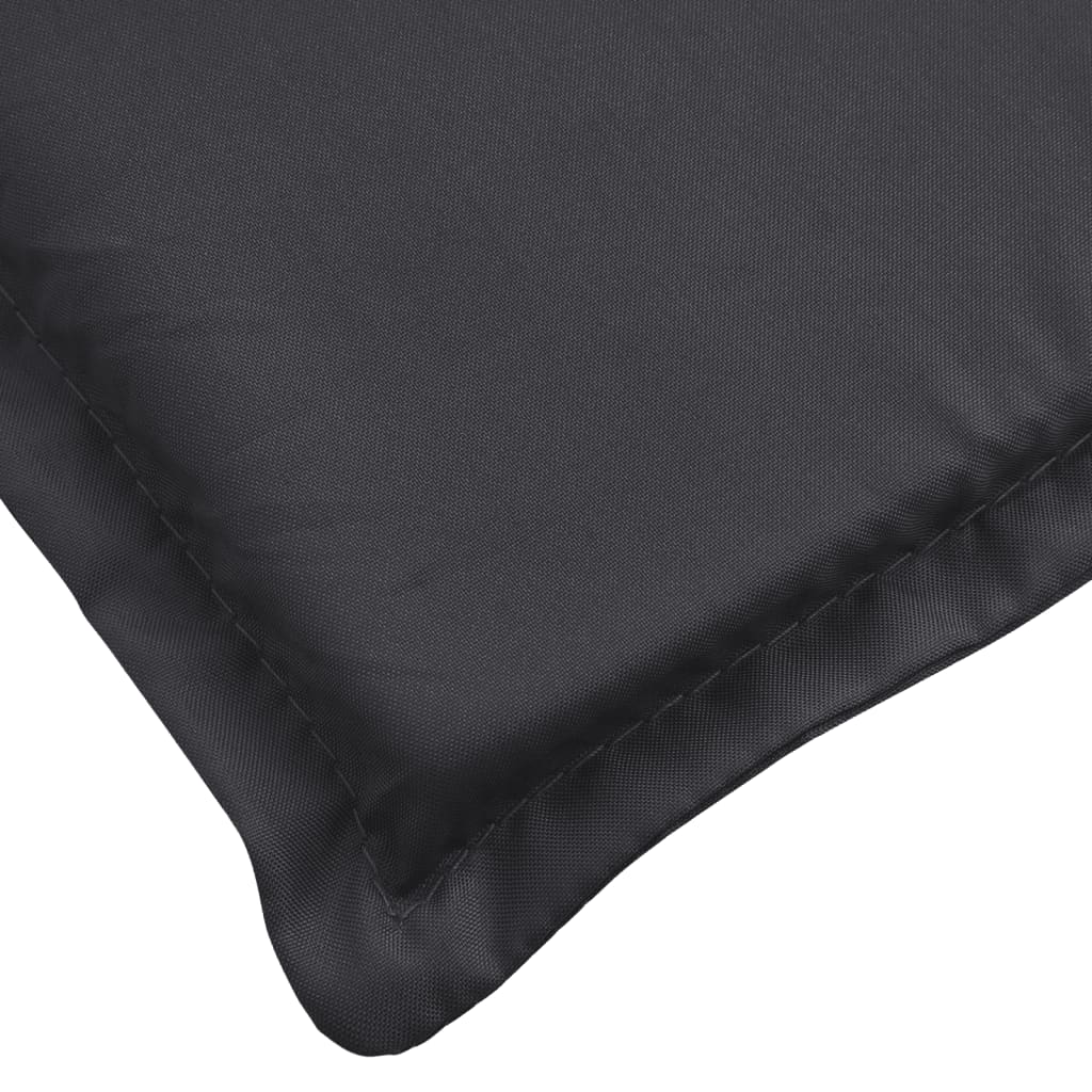 vidaXL Cojín de tumbona de tela Oxford negro 200x60x3 cm