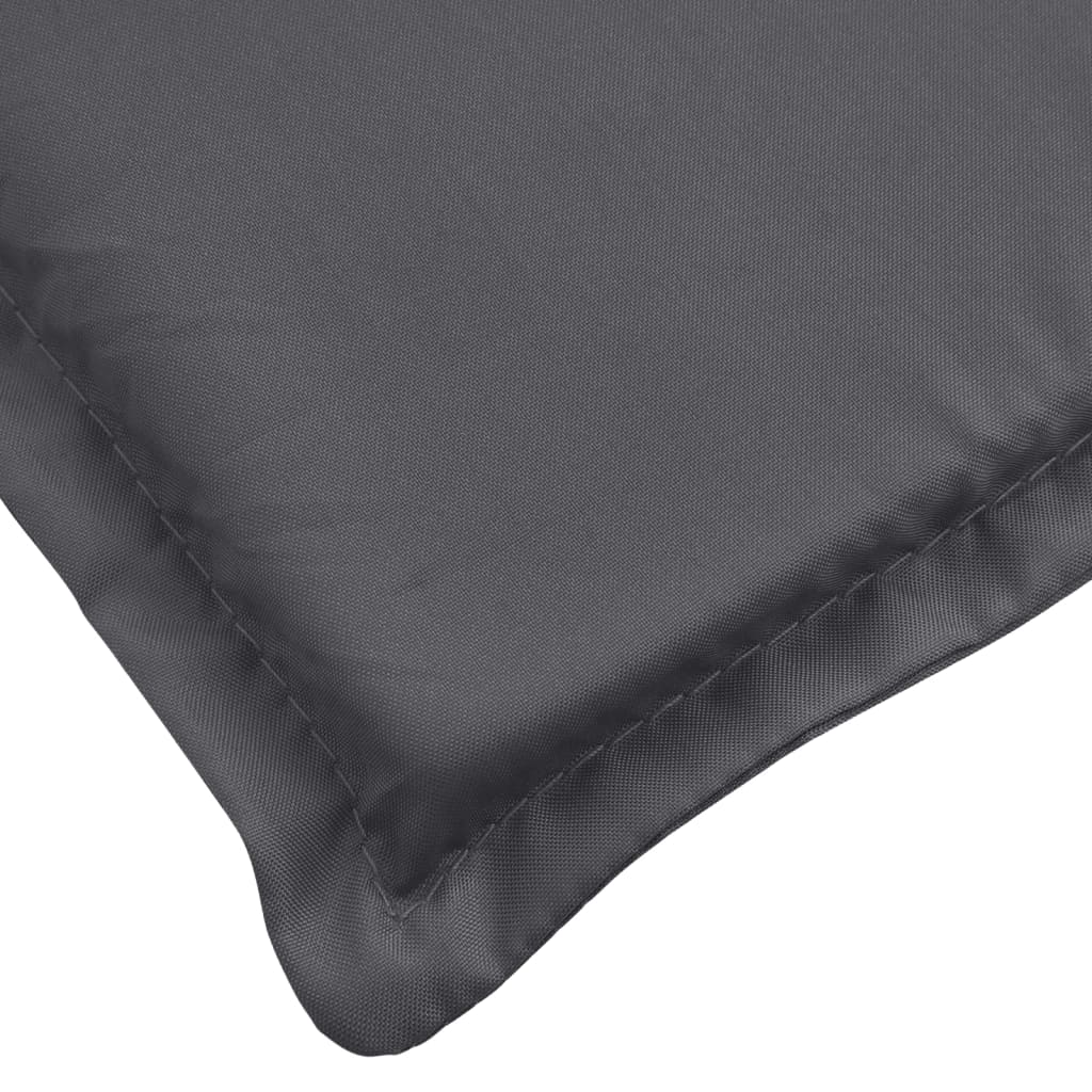 vidaXL Cojín de tumbona de tela Oxford gris antracita 200x70x3 cm