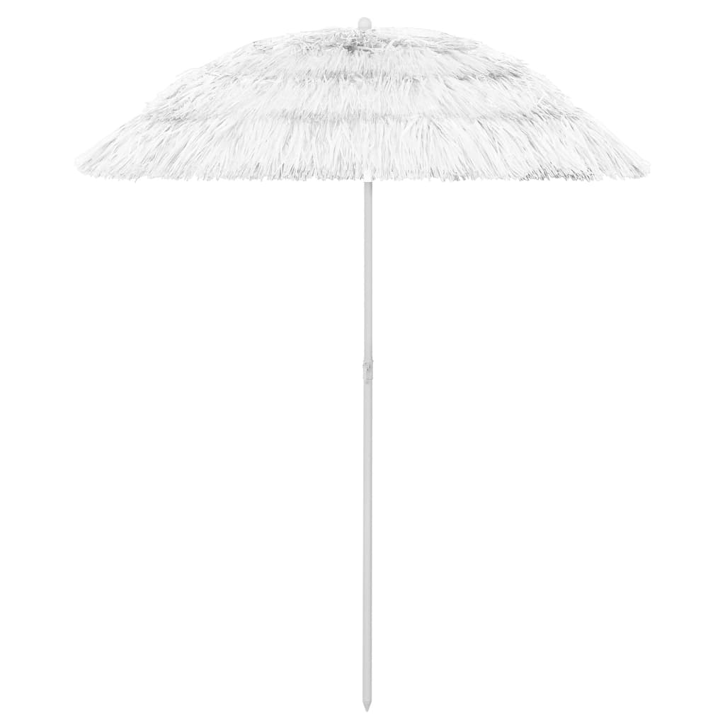 vidaXL Sombrilla de playa Hawaii blanco 180 cm