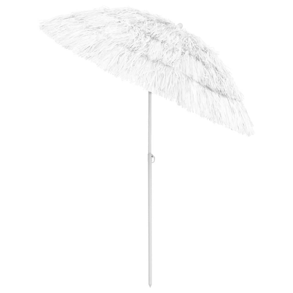 vidaXL Sombrilla de playa Hawaii blanco 180 cm