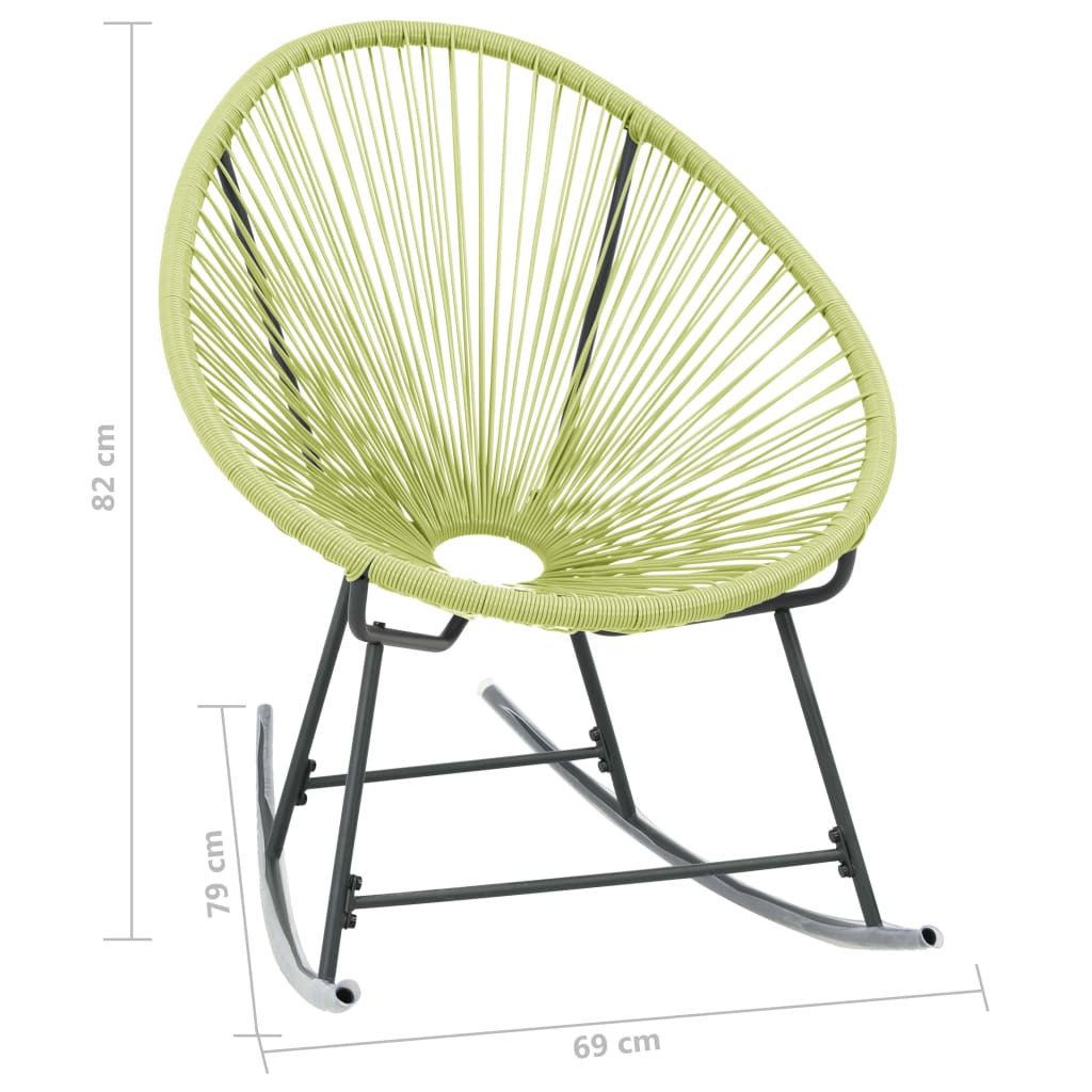 vidaXL Silla de jardín Acapulco ratán sintético verde