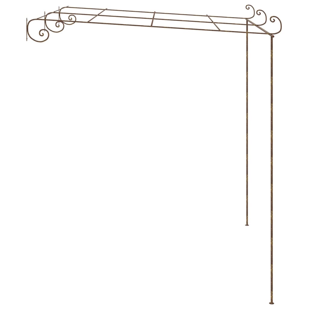 vidaXL Pérgola de jardín marrón antiguo 3x3x2,5 m hierro