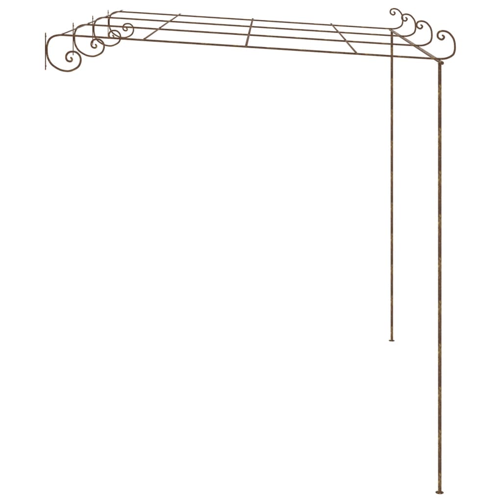 vidaXL Pérgola de jardín marrón antiguo 4x3x2,5 m hierro