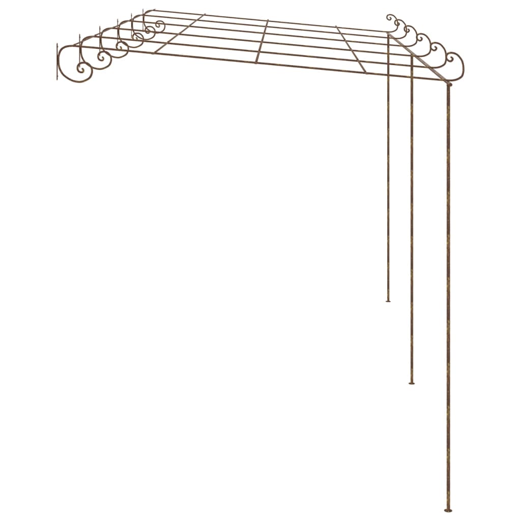 vidaXL Pérgola de jardín marrón antiguo 6x3x2,5 m hierro