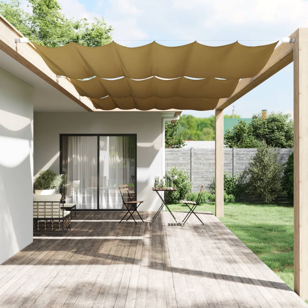 vidaXL Toldo vertical beige 200x270 cm tela oxford