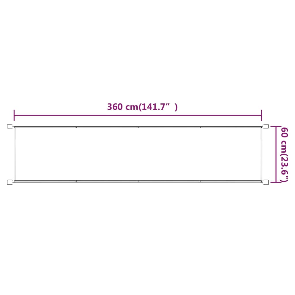 vidaXL Toldo vertical tela oxford terracota 60x360 cm