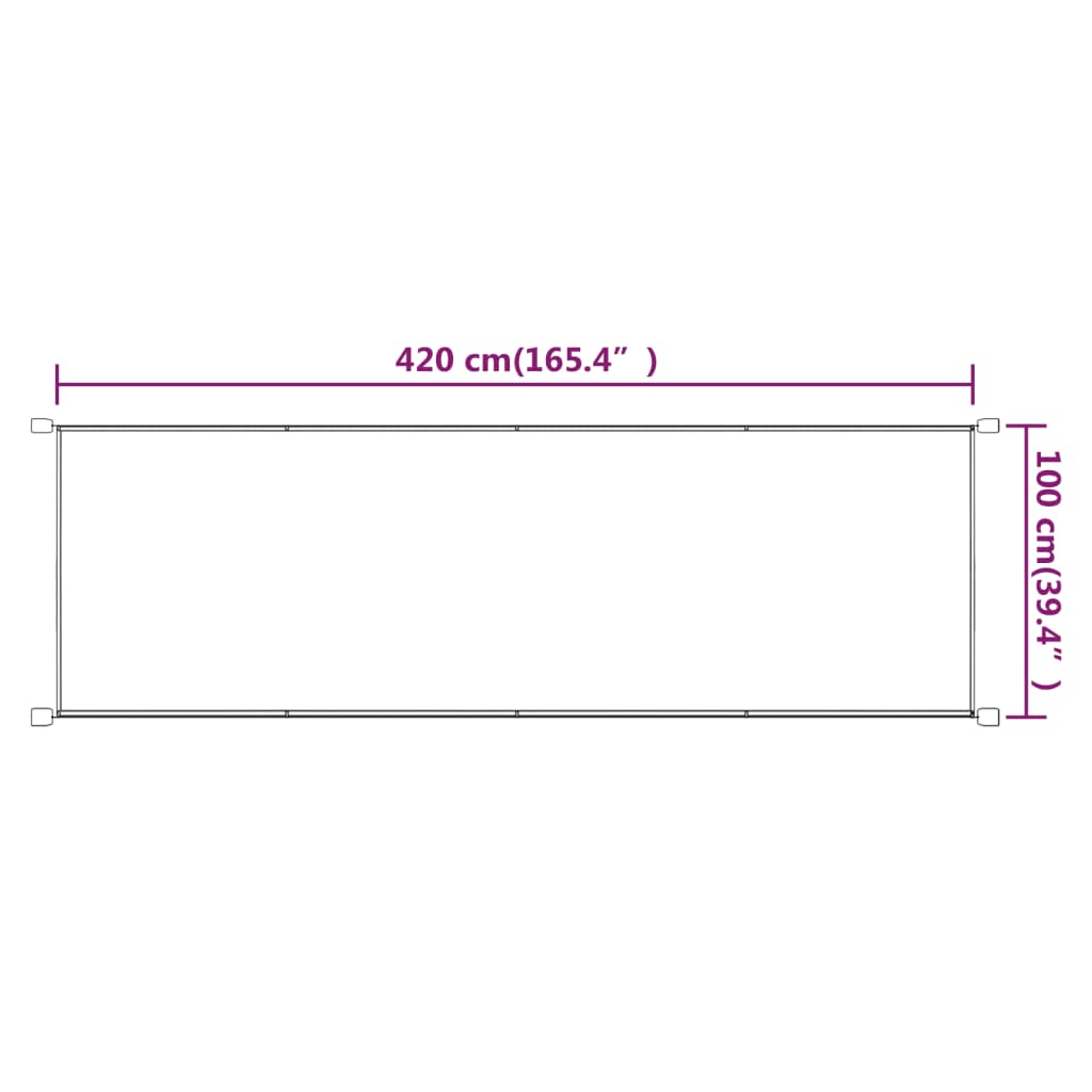 vidaXL Toldo vertical terracota tela oxford 100x420 cm