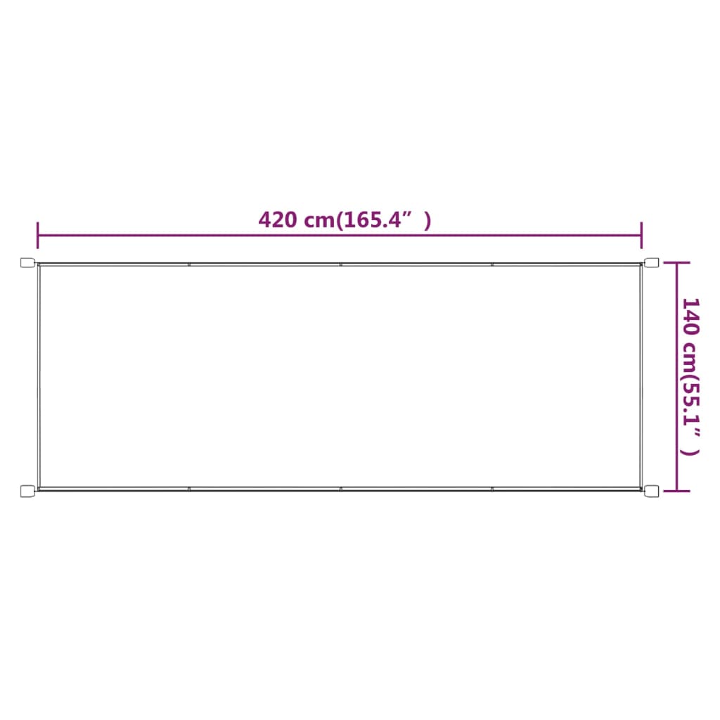 vidaXL Toldo vertical terracota tela oxford 140x420 cm