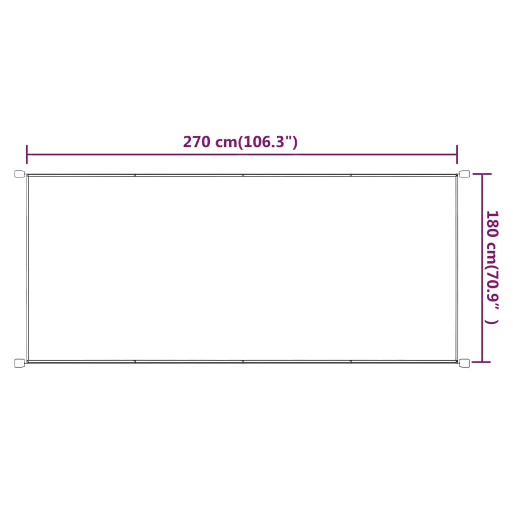 vidaXL Toldo vertical terracota tela oxford 180x270 cm