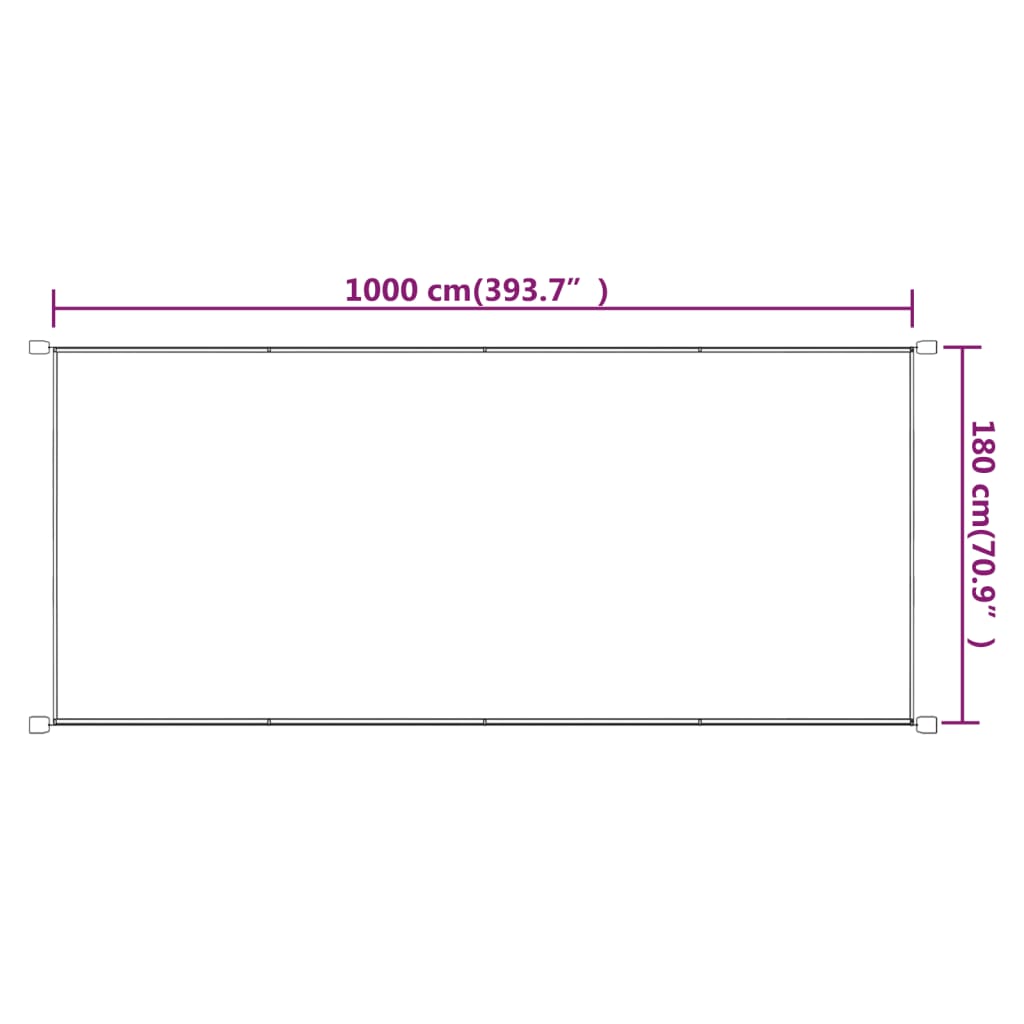 vidaXL Toldo vertical terracota tela oxford 180x1000 cm