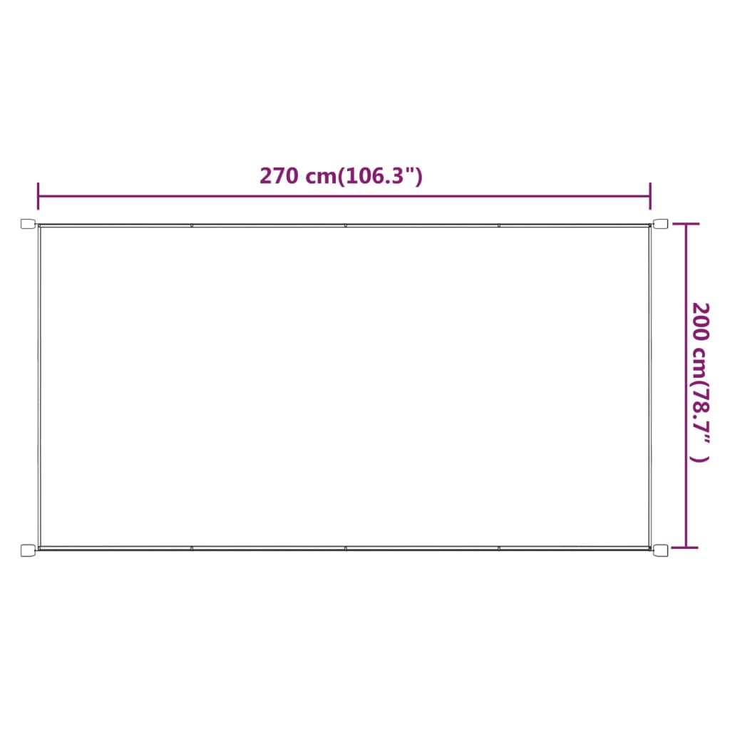 vidaXL Toldo vertical tela oxford terracota 200x270 cm