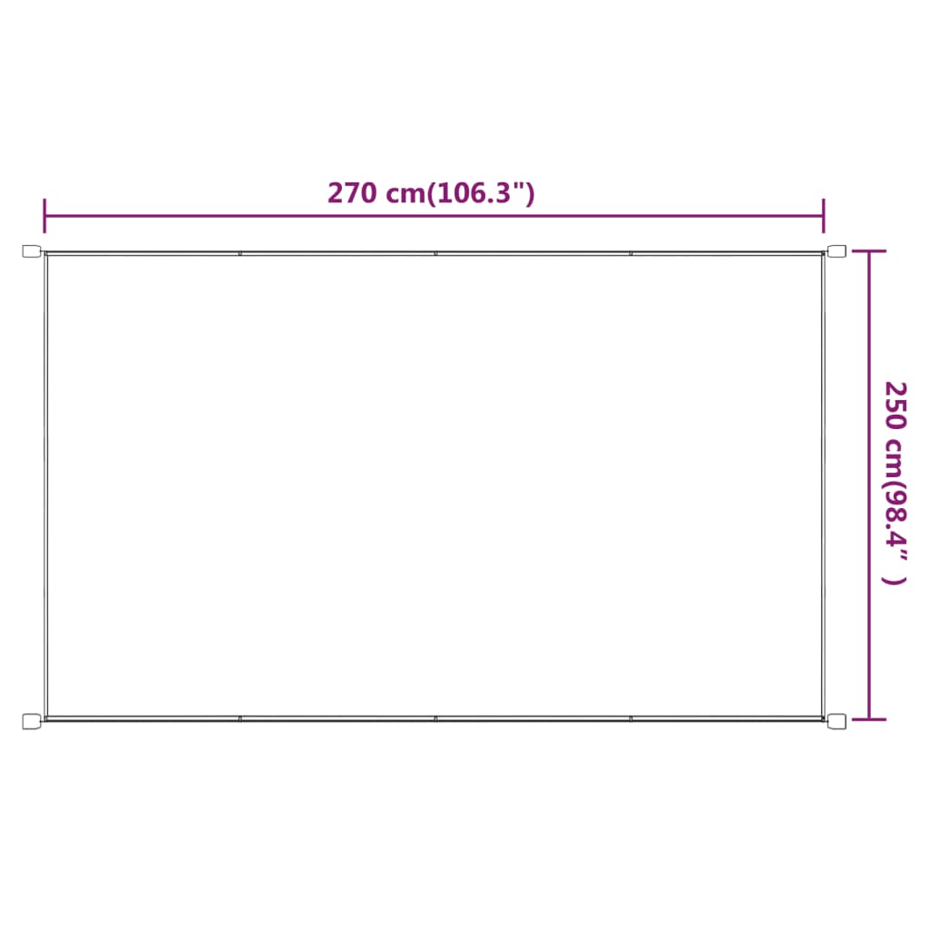 vidaXL Toldo vertical tela oxford terracota 250x270 cm