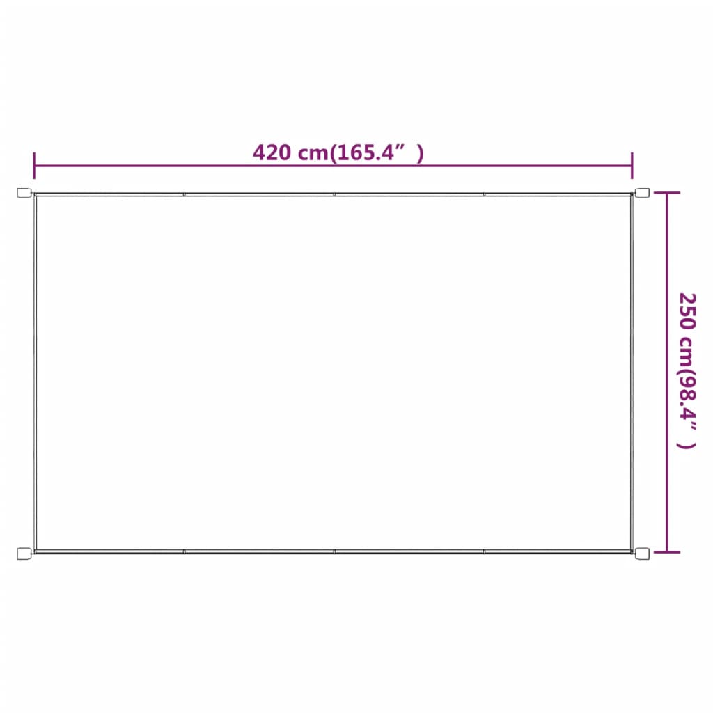 vidaXL Toldo vertical tela oxford terracota 250x420 cm