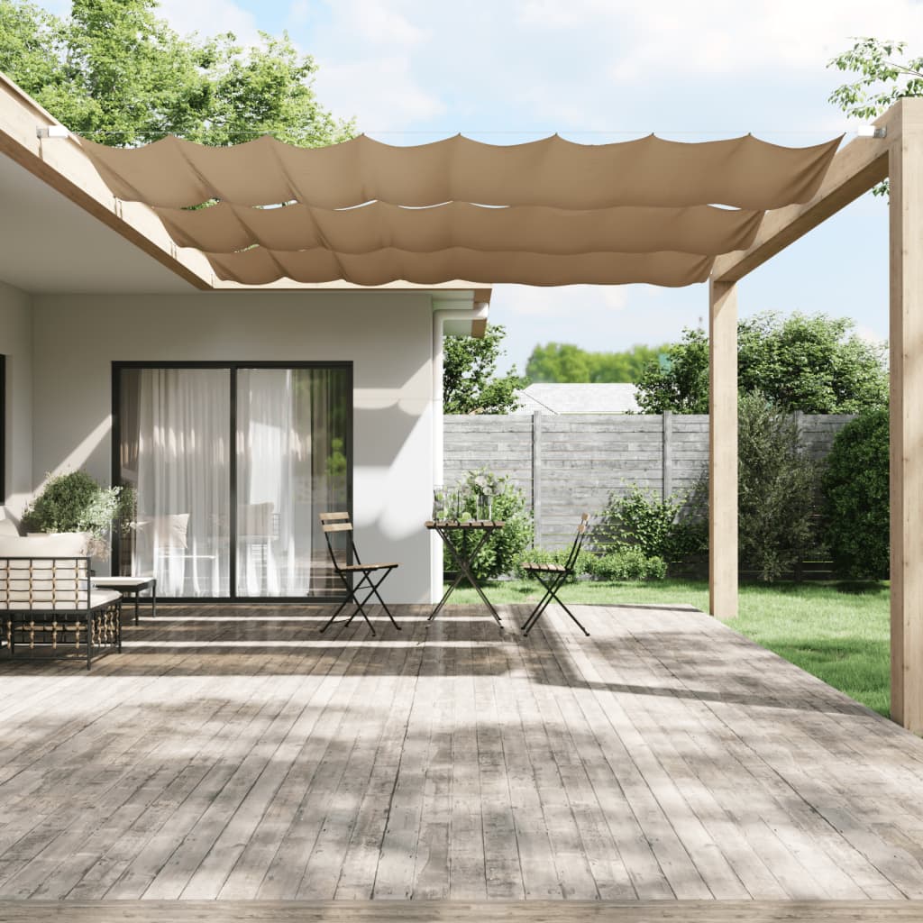 vidaXL Toldo vertical tela oxford gris taupé 100x420 cm