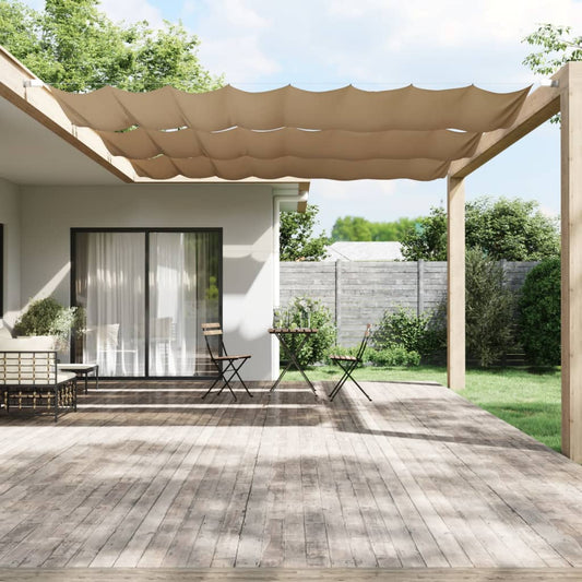 vidaXL Toldo vertical tela oxford gris taupé 140x600 cm