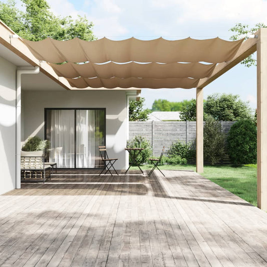 vidaXL Toldo vertical tela oxford gris taupé 200x360 cm