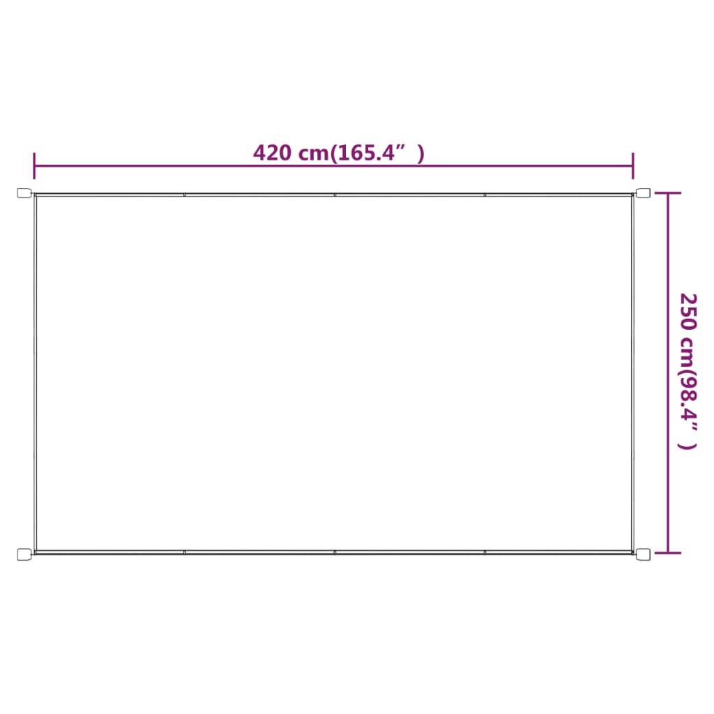 vidaXL Toldo vertical tela oxford gris taupé 250x420 cm