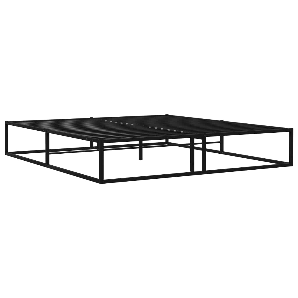 vidaXL Estructura de cama sin colchón metal negro 160x200 cm