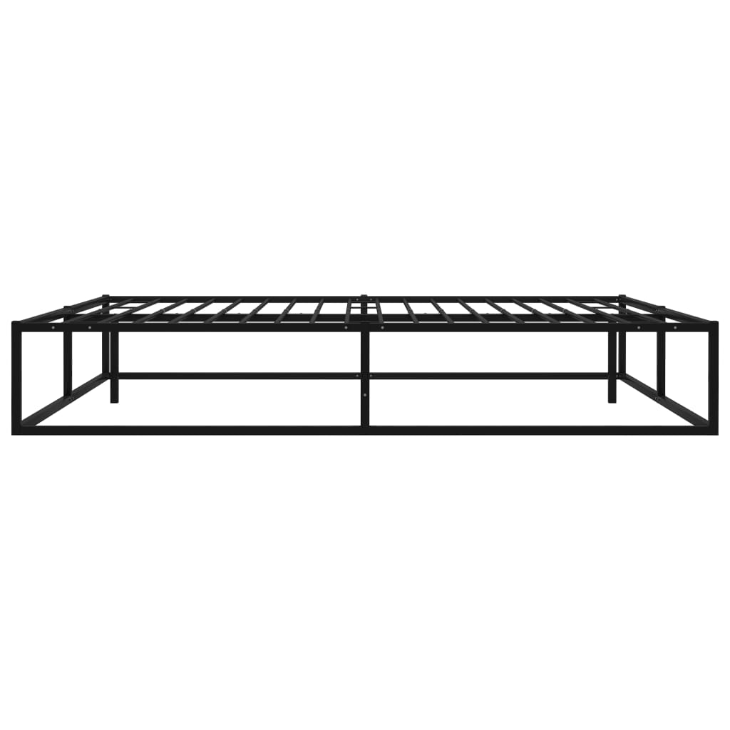 vidaXL Estructura de cama sin colchón metal negro 160x200 cm