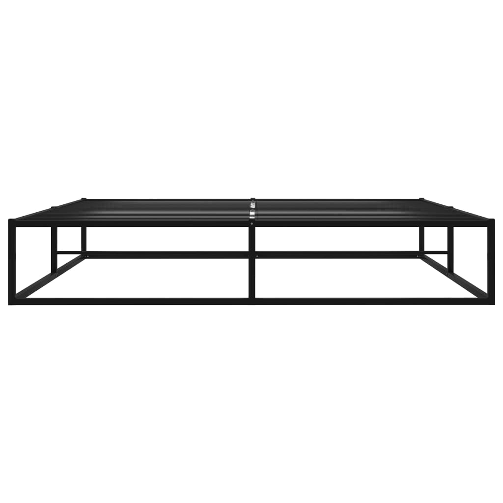 vidaXL Estructura de cama sin colchón metal negro 160x200 cm