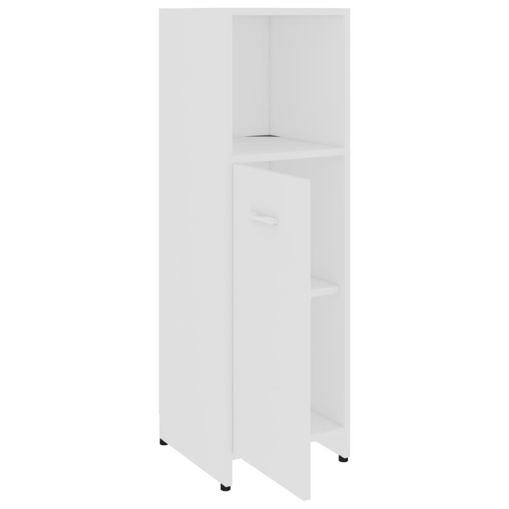 vidaXL Conjunto de muebles de baño 3 pzas madera contrachapada blanco