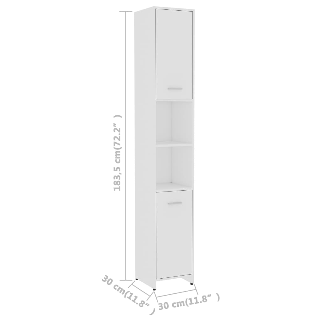 vidaXL Juego muebles de baño 3 pzas madera de ingeniería blanco