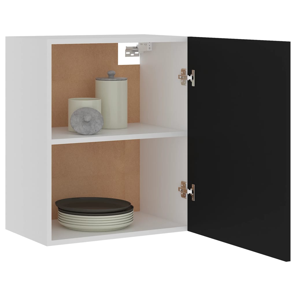 vidaXL Armarios colgantes 2 uds madera contrachapada negro 50x31x60 cm