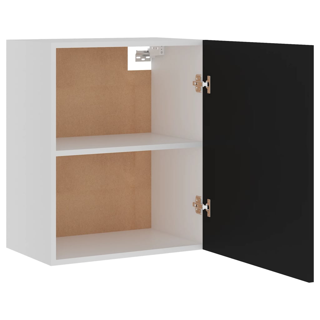 vidaXL Armarios colgantes 2 uds madera contrachapada negro 50x31x60 cm