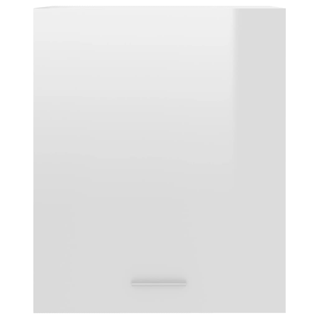 vidaXL Armario colgante 2 uds contrachapada blanco brillo 50x31x60 cm