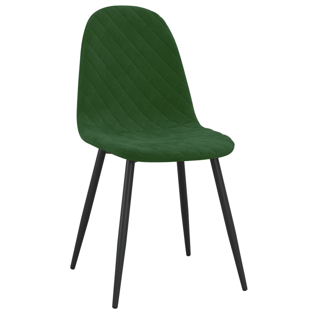 vidaXL Sillas de comedor 2 unidades terciopelo verde oscuro