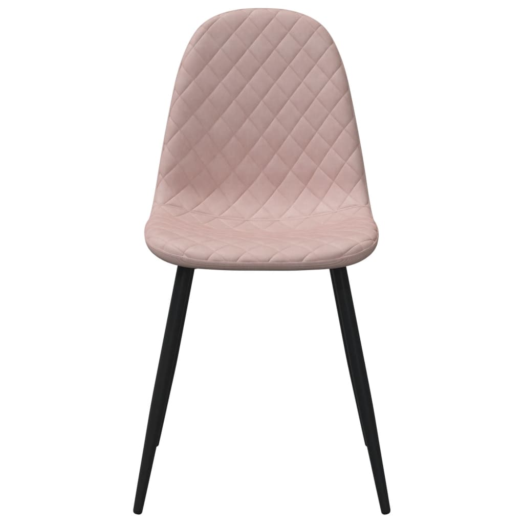 vidaXL Sillas de comedor 2 unidades terciopelo rosa