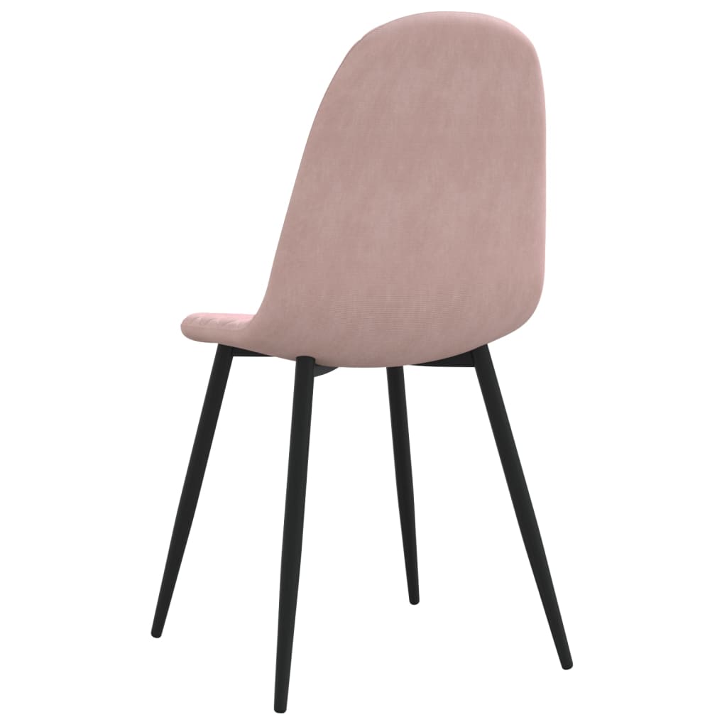 vidaXL Sillas de comedor 2 unidades terciopelo rosa