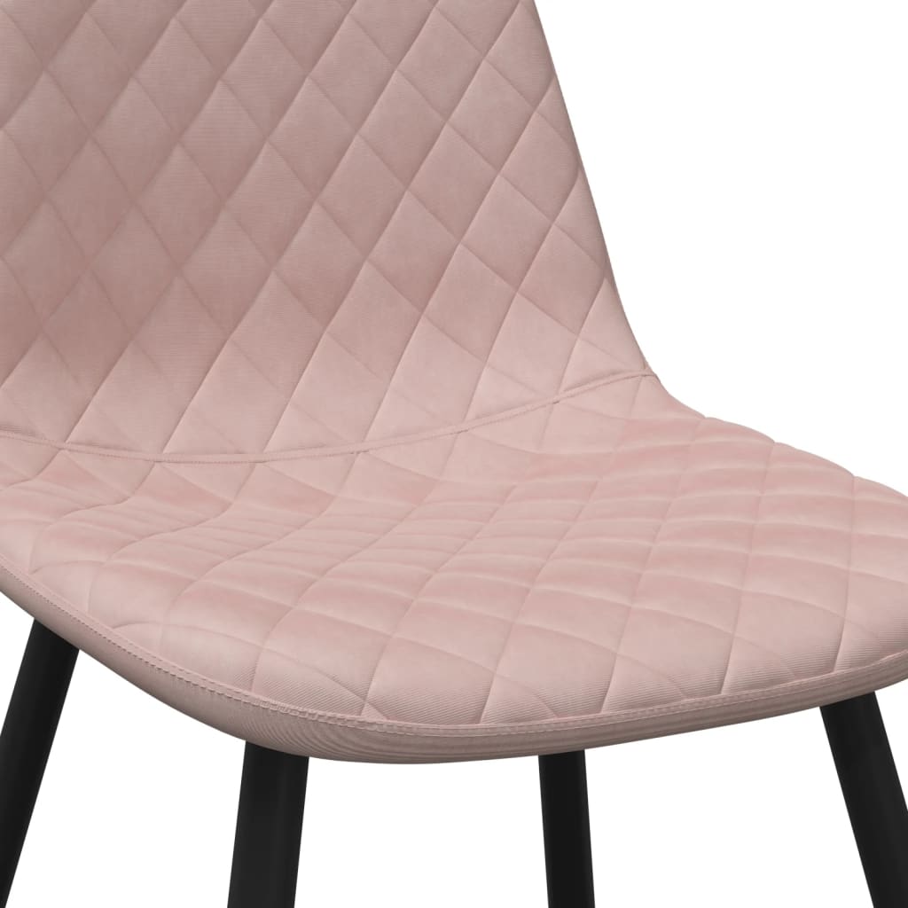 vidaXL Sillas de comedor 2 unidades terciopelo rosa