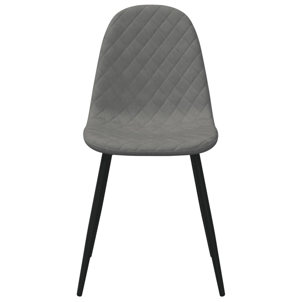 vidaXL Sillas de comedor 4 unidades terciopelo gris claro