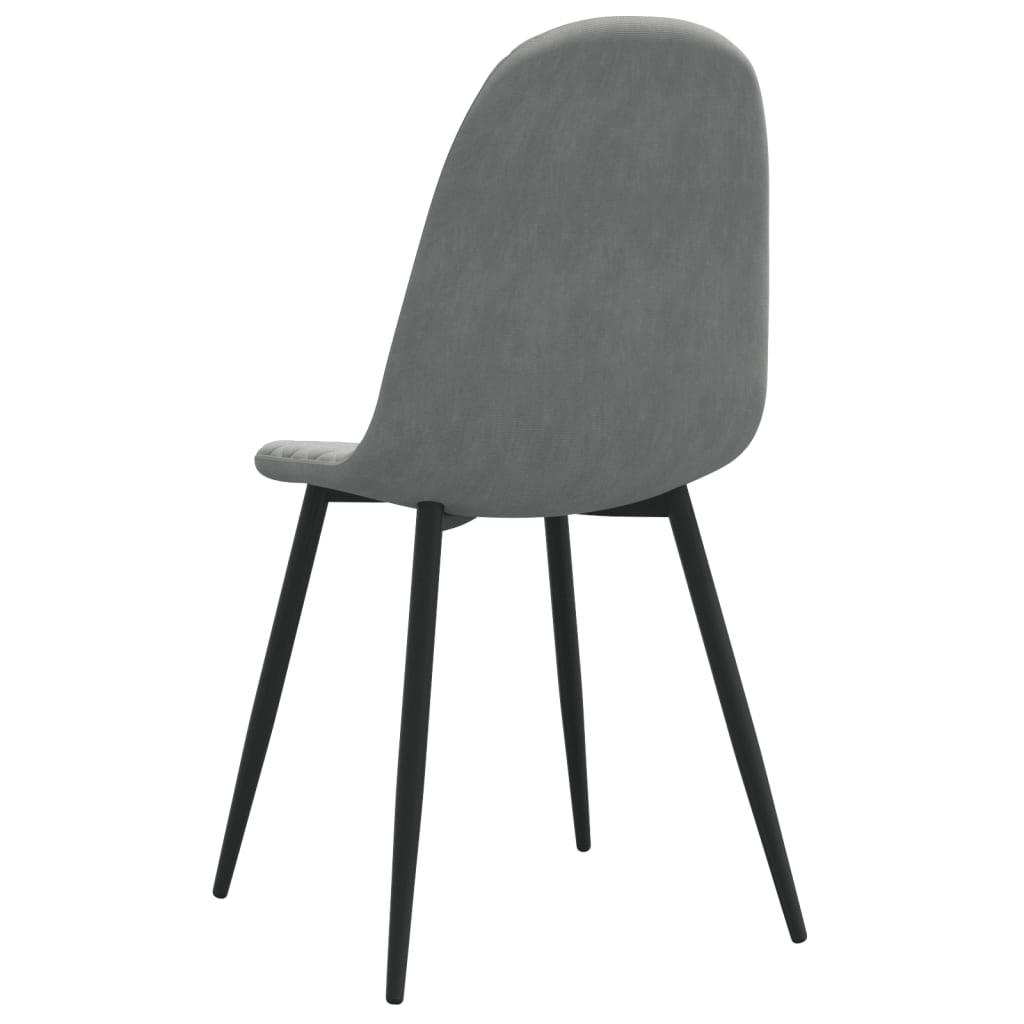 vidaXL Sillas de comedor 4 unidades terciopelo gris claro