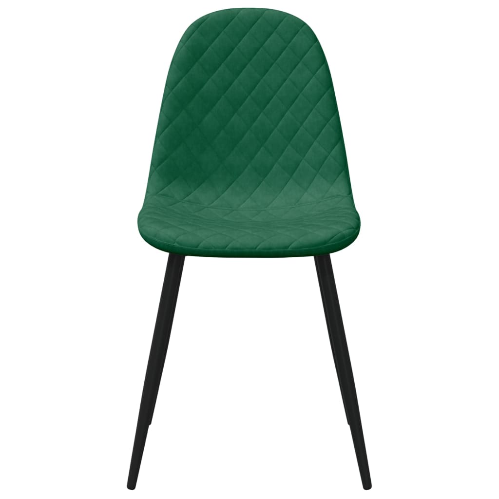 vidaXL Sillas de comedor 4 unidades terciopelo verde oscuro