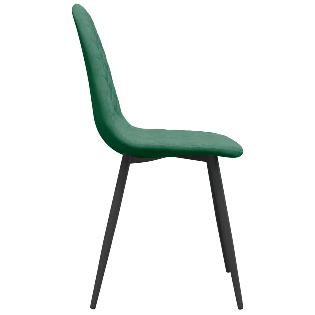 vidaXL Sillas de comedor 4 unidades terciopelo verde oscuro