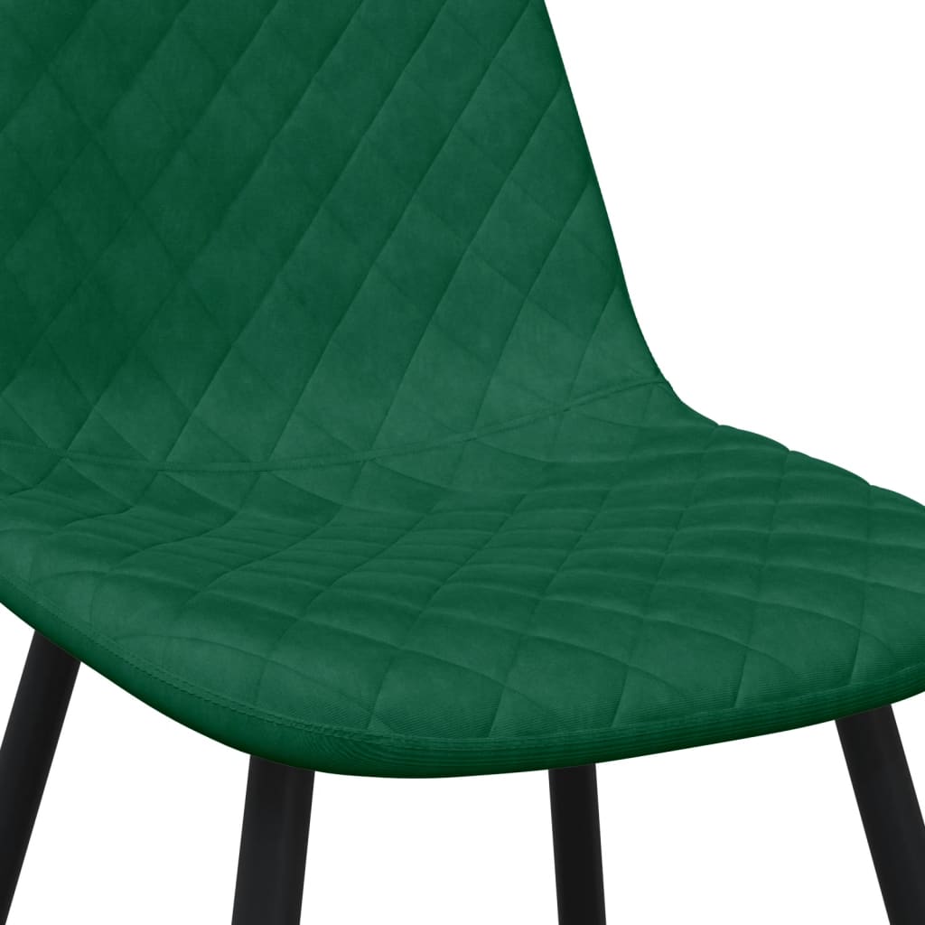 vidaXL Sillas de comedor 4 unidades terciopelo verde oscuro