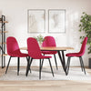 vidaXL Sillas de comedor 4 unidades terciopelo rojo tinto